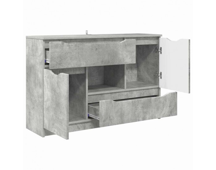 Sonata H Служебен шкаф Циментено сиво 100 x 30 x 65,6 Инженерно дърво