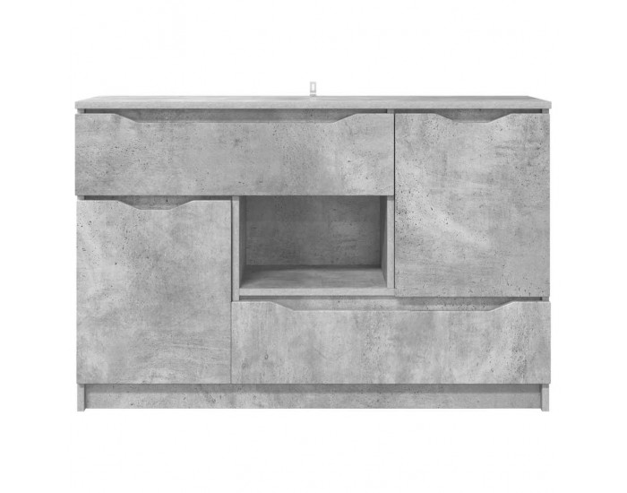 Sonata H Служебен шкаф Циментено сиво 100 x 30 x 65,6 Инженерно дърво