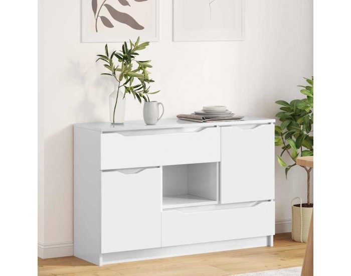 Sonata H Служебен шкаф Лъскаво бяло 100 x 30 x 65,6 Инженерно дърво