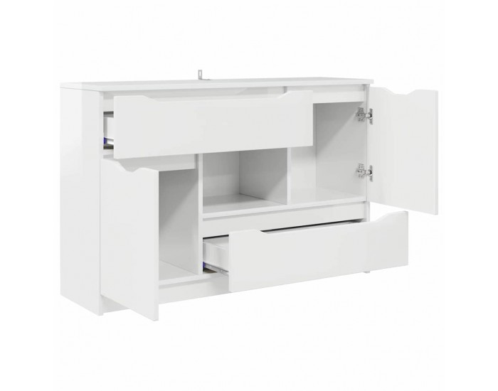 Sonata H Служебен шкаф Лъскаво бяло 100 x 30 x 65,6 Инженерно дърво