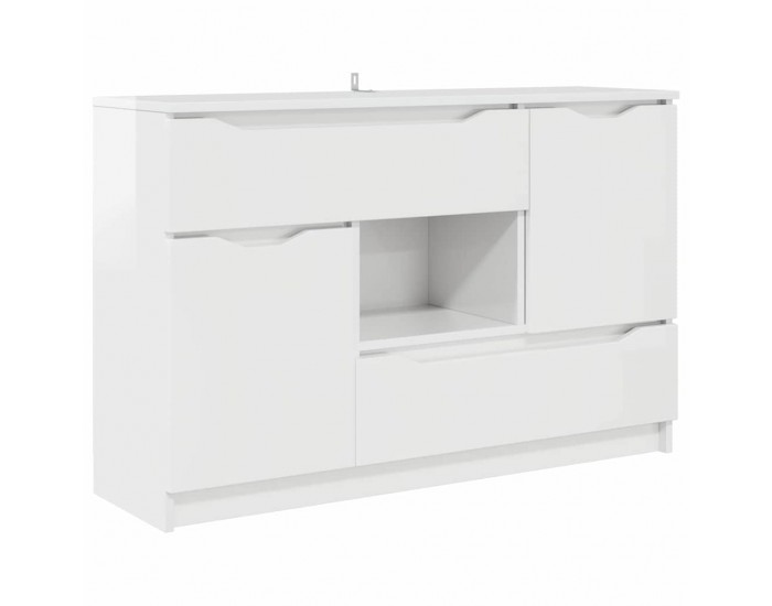Sonata H Служебен шкаф Лъскаво бяло 100 x 30 x 65,6 Инженерно дърво