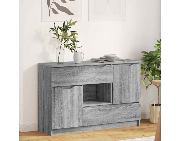 Sonata H Служебен шкаф Сив Сонома 100 x 30 x 65,6 Инженерно дърво