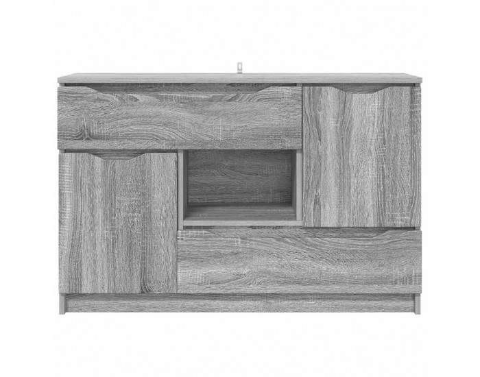 Sonata H Служебен шкаф Сив Сонома 100 x 30 x 65,6 Инженерно дърво
