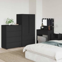 Sonata H Шкафове за съхранение 2 pcs Черно 80 x 48 x 105 см - Dulapuri