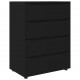 Sonata H Шкафове за съхранение 2 pcs Черно 80 x 48 x 105 см