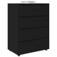 Sonata H Шкафове за съхранение 2 pcs Черно 80 x 48 x 105 см