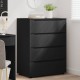 Sonata H Шкафове за съхранение 2 pcs Черно 80 x 48 x 105 см
