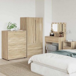 Sonata H Шкафове за съхранение 2 pcs Сонома дъб 80 x 48 x 105 см - Dulapuri