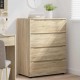 Sonata H Шкафове за съхранение 2 pcs Сонома дъб 80 x 48 x 105 см