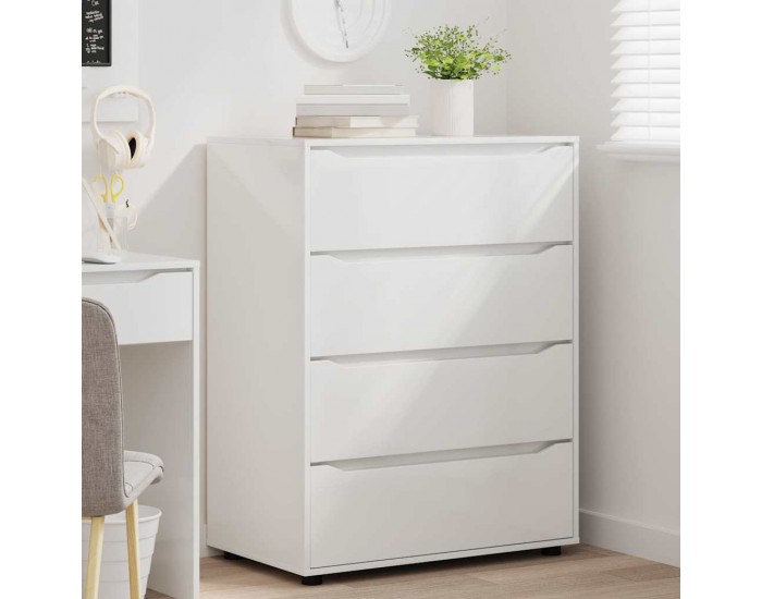 Sonata H Шкафове за съхранение 2 pcs Лъскаво бяло 80 x 48 x 105 см