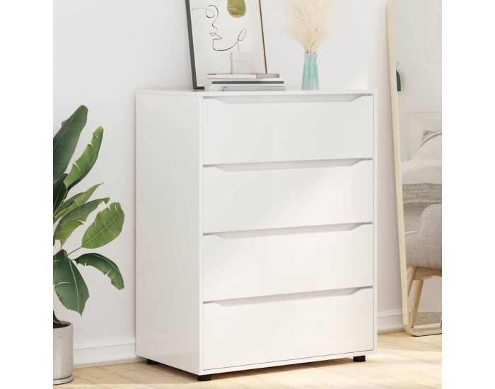 Sonata H Шкафове за съхранение 2 pcs Лъскаво бяло 80 x 48 x 105 см