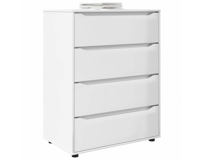 Sonata H Шкафове за съхранение 2 pcs Лъскаво бяло 80 x 48 x 105 см