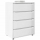 Sonata H Шкафове за съхранение 2 pcs Лъскаво бяло 80 x 48 x 105 см
