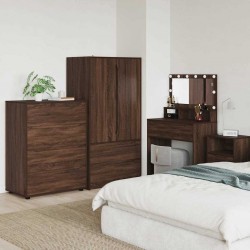 Sonata H Шкафове за съхранение 2 pcs Кафяв дъб 80 x 48 x 105 см - Dulapuri