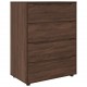 Sonata H Шкафове за съхранение 2 pcs Кафяв дъб 80 x 48 x 105 см