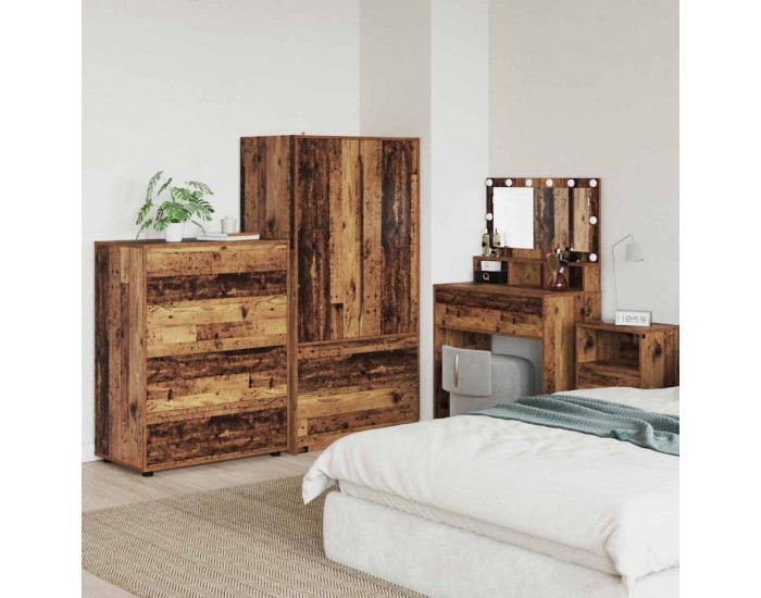 Sonata H Шкафове за съхранение 2 pcs Старо дърво 80 x 48 x 105 см