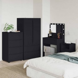 Sonata H Шкафове за съхранение 2 pcs Черно 60 x 48 x 105 см - Dulapuri