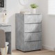 Sonata H Шкафове за съхранение 2 pcs Циментено сиво 60 x 48 x 105 см