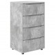Sonata H Шкафове за съхранение 2 pcs Циментено сиво 60 x 48 x 105 см