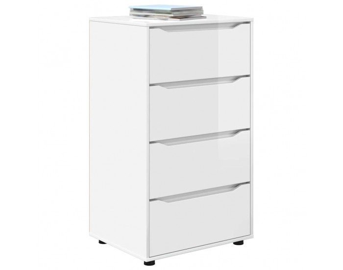 Sonata H Шкафове за съхранение 2 pcs Лъскаво бяло 60 x 48 x 105 см