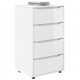 Sonata H Шкафове за съхранение 2 pcs Лъскаво бяло 60 x 48 x 105 см