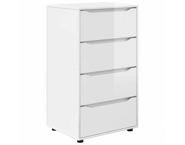 Sonata H Шкафове за съхранение 2 pcs Лъскаво бяло 60 x 48 x 105 см
