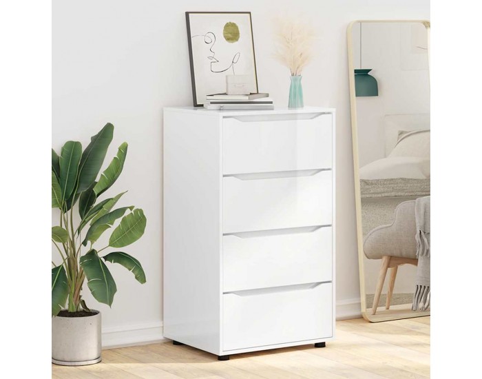 Sonata H Шкафове за съхранение 2 pcs Лъскаво бяло 60 x 48 x 105 см