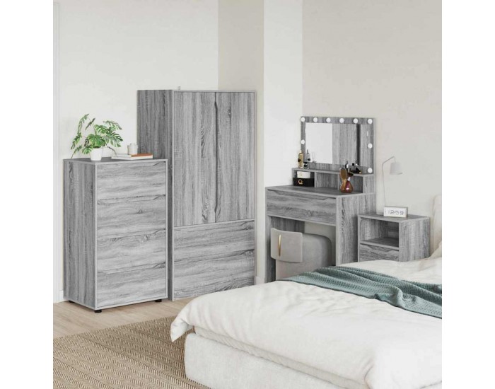 Sonata H Шкафове за съхранение 2 pcs Сив Сонома 60 x 48 x 105 см