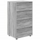 Sonata H Шкафове за съхранение 2 pcs Сив Сонома 60 x 48 x 105 см