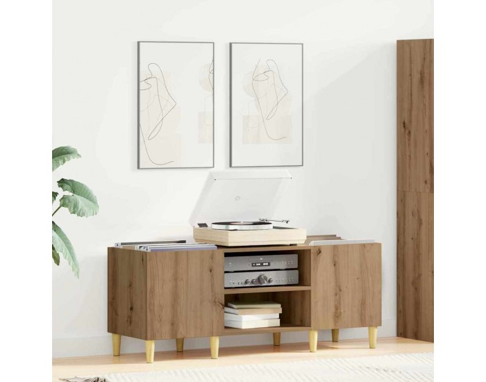 Sonata H Шкаф за грамофонни плочи Дъб 121 x 38 x 48 cm Инженерно дърво