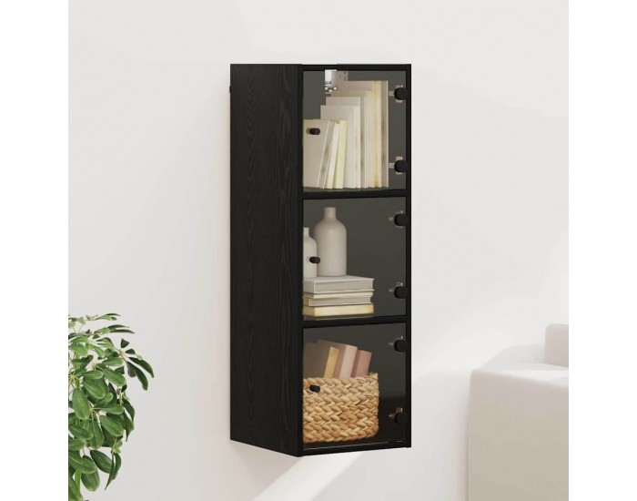 Sonata Dulap de perete 35 x 37 x 102 cm Lemn prelucrat Stejar Negru