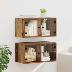 Sonata H Стенни шкафове 2 pcs Старо дърво 68 x 37 x 35 см - Dulapuri