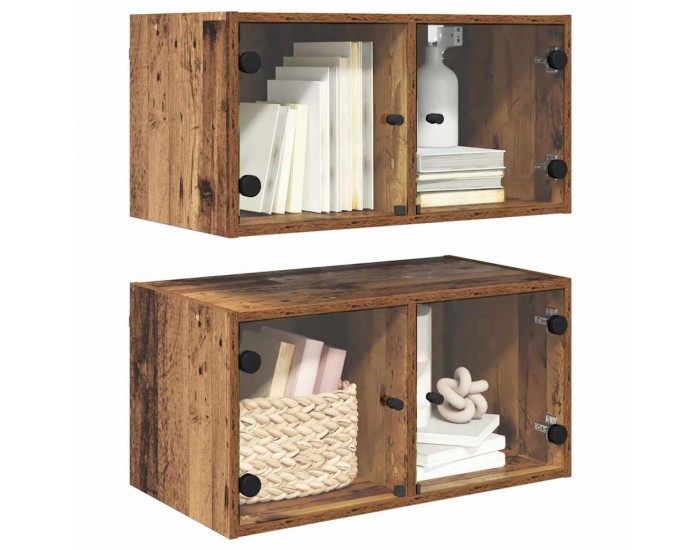 Sonata H Стенни шкафове 2 pcs Старо дърво 68 x 37 x 35 см