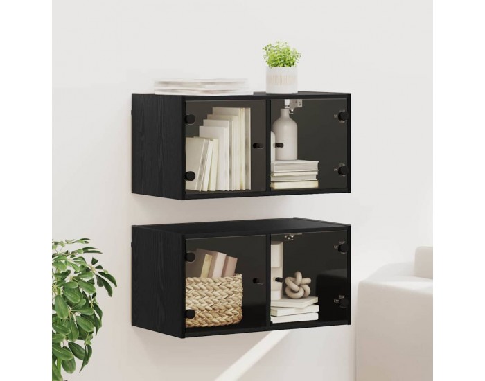 Sonata H Стенни шкафове 2 pcs Черния дъб 68 x 37 x 35 см Инженерно дърво