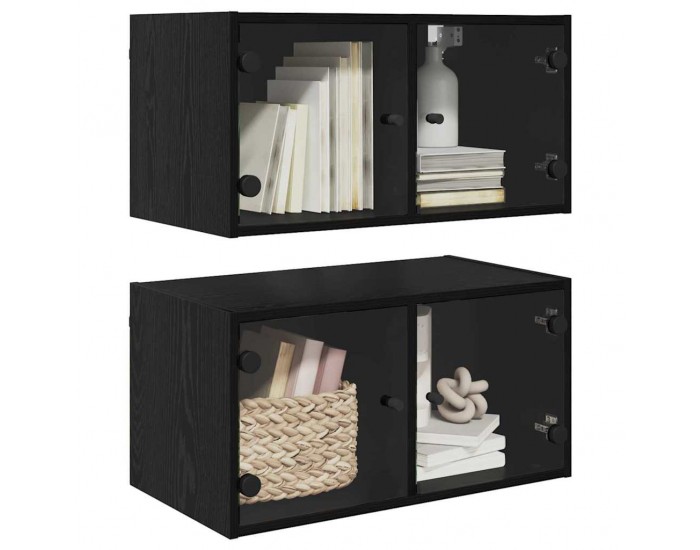 Sonata H Стенни шкафове 2 pcs Черния дъб 68 x 37 x 35 см Инженерно дърво