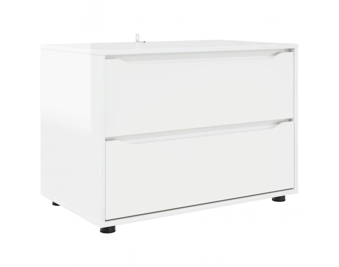 Sonata H Шкаф за съхранение Лъскаво бяло 80 x 48 x 57 см Инженерно дърво