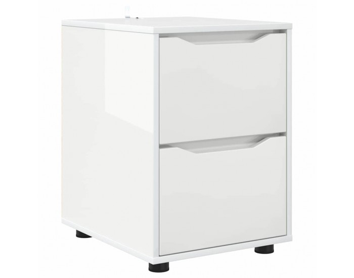 Sonata H Шкаф за съхранение Лъскаво бяло 40 x 48 x 57 см Инженерно дърво