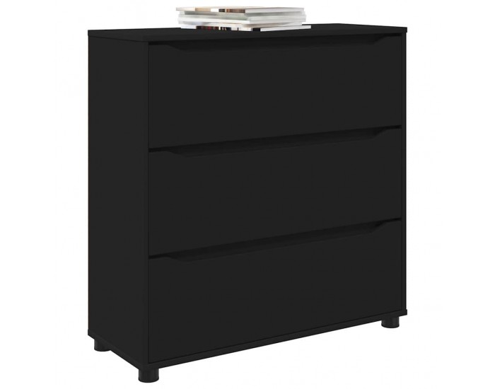 Sonata H Шкаф за съхранение Черно 80 x 31 x 81 см Инженерно дърво