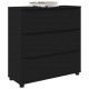 Sonata H Шкаф за съхранение Черно 80 x 31 x 81 см Инженерно дърво