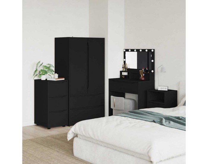 Sonata H Шкаф за съхранение Черно 40 x 48 x 81 см Инженерно дърво