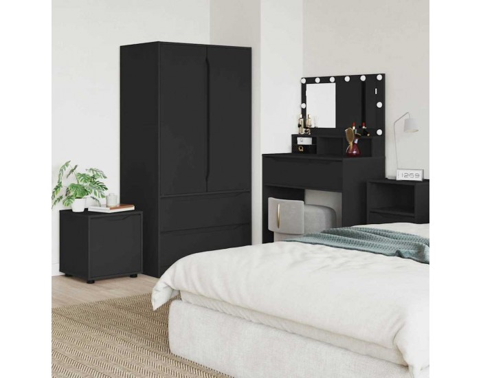 Sonata H Шкаф за баня Черно 40,5 x 40 x 44 см Инженерно дърво