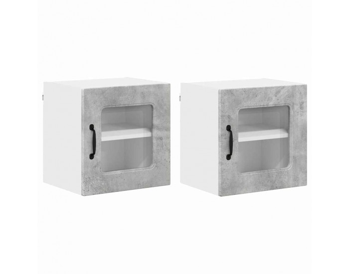 Sonata H Горен кухненски шкаф 2 pcs Циментено сиво 40 x 31 x 40 см