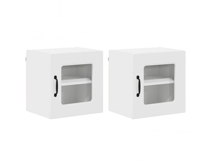 Sonata H Горен кухненски шкаф с рафт 2 pcs Лъскаво бяло 40 x 31 x 40 см
