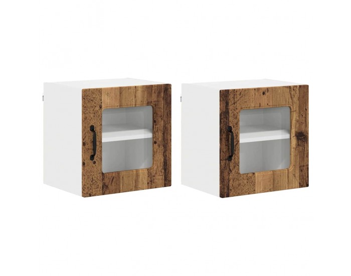 Sonata H Горен кухненски шкаф с рафт 2 pcs Старо дърво 40 x 31 x 40 см