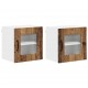 Sonata H Горен кухненски шкаф с рафт 2 pcs Старо дърво 40 x 31 x 40 см