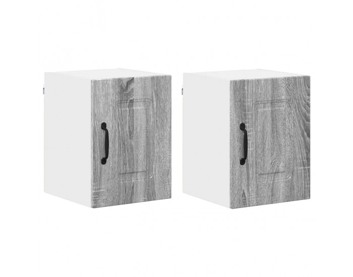 Sonata H Горен кухненски шкаф с рафт 2 pcs Сив Сонома 30 x 31 x 40 см