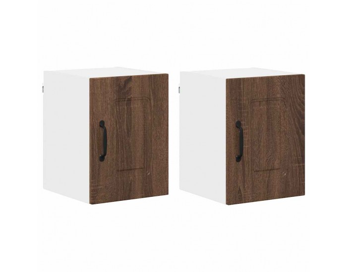 Sonata H Горен кухненски шкаф с рафт 2 pcs Кафяв дъб 30 x 31 x 40 см