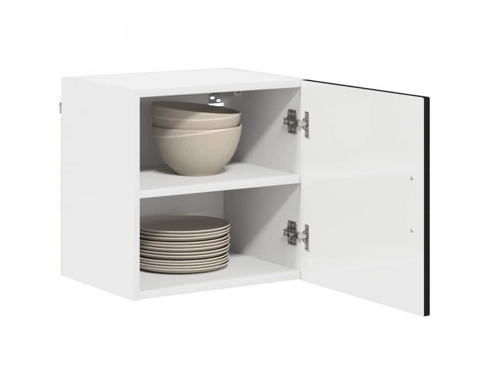 Sonata H Горен кухненски шкаф с рафт с врата 2 pcs Черно 40 x 31 x 40 см