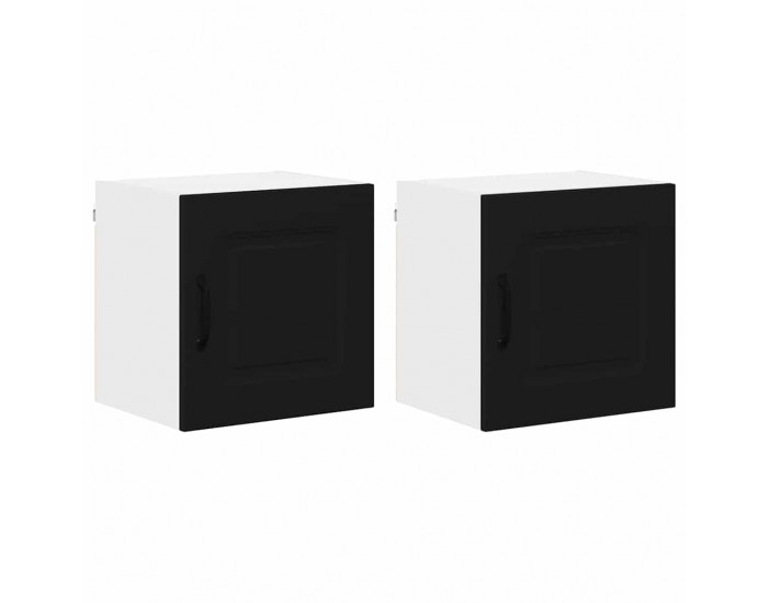 Sonata H Горен кухненски шкаф с рафт с врата 2 pcs Черно 40 x 31 x 40 см