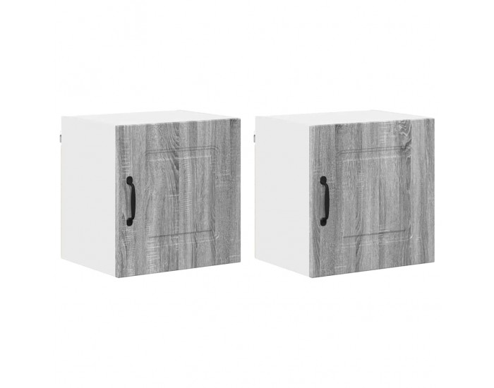 Sonata H Горен кухненски шкаф с рафт 2 pcs Сив Сонома 40 x 31 x 40 см